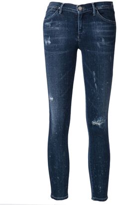 Gold Sign distressed skinny jeans