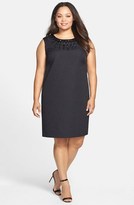 Thumbnail for your product : Adrianna Papell Embellished Jacquard Sheath Dress (Plus Size)