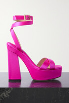 Thumbnail for your product : Jimmy Choo Gaia 140 Satin Platform Sandals - Pink