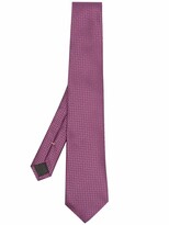 Thumbnail for your product : Canali Woven Geometric Silk Tie