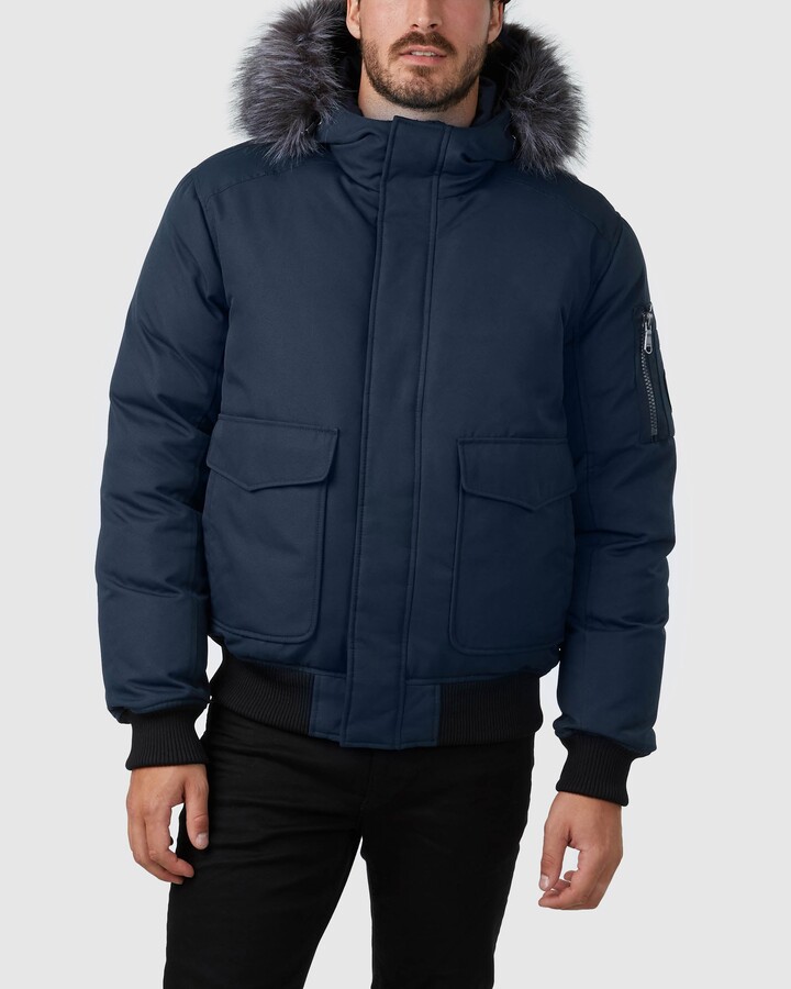 Pajar Lucas Faux Fur Trim Hood Downfill Bomber Jacket ShopStyle