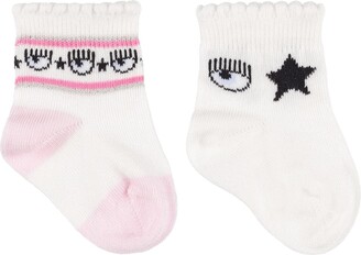 Set Of 2 Intarsia Cotton Blend Socks Luisaviaroma Girls Clothing Underwear Socks 