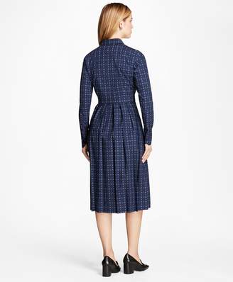 Brooks Brothers Dobby Checked Oxford Shirtdress