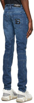 Thumbnail for your product : Balmain Blue Ribbed Skinny Jeans