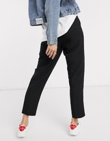 Thumbnail for your product : ASOS Maternity DESIGN Maternity under bump tailored tie waist tapered ankle grazer trousers