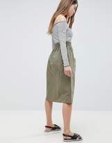 Thumbnail for your product : ASOS Design Cotton Midi Skirt With Button Front
