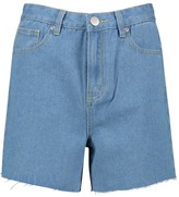 Thumbnail for your product : boohoo High Waist Dad Denim Shorts