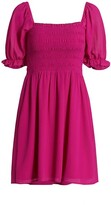 Thumbnail for your product : WAYF Smocked Chiffon Mini Dress