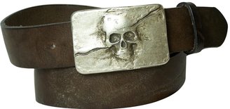 FRONHOFER unisex belt ~1.57 ' (4 cm) | new skull buckle | organic leather 17614, Size:, Color: