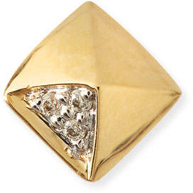 Sydney Evan Gold & Diamond Pyramid Single Stud Earring