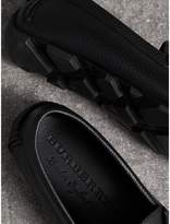 Thumbnail for your product : Burberry Grainy Leather Loafers with Engraved Check Detail