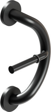 HealthCraft PLUS Toilet Paper Holder 14.5" in Matte Black, Grab Bar for Bathroom Safety (500 lb Capacity)