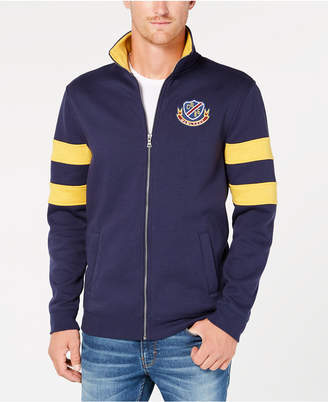 Club Room Men's Embroidered Fleece Varsity Jacket, Created for Macy's
