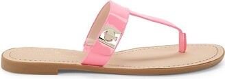 Kate Spade Castile Patent-Leather Thong-Toe Sandals