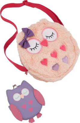 Very Cute Owl Faux Fur Owl Handbag & Purse