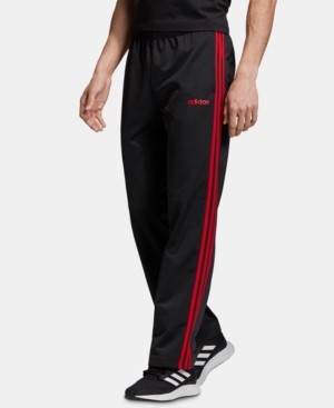 adidas track pants black with red stripes