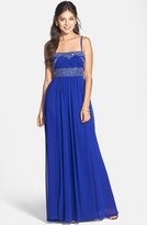 Thumbnail for your product : Sue Wong Beaded Empire Waist Georgette Gown