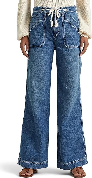 Lauren Ralph Lauren Wide-Leg Jeans (Rangeland Wash) Women's Clothing -  ShopStyle