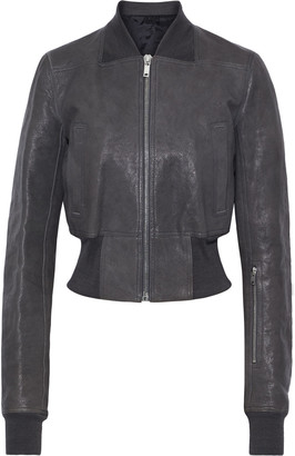 Rick Owens Textured-leather Bomber Jacket