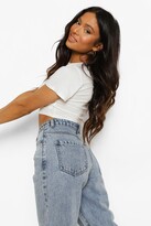 Thumbnail for your product : boohoo Petite Cropped T-shirt 2 Pack