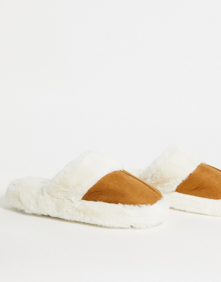 Miss Selfridge brown flatform slippers - ShopStyle