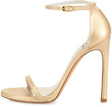Thumbnail for your product : Stuart Weitzman Nudist Ankle-Strap Sandal, Pale Gold