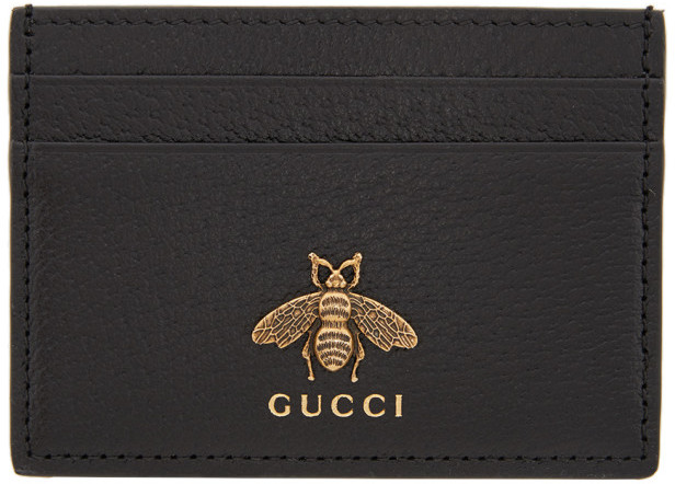 gucci black bee wallet