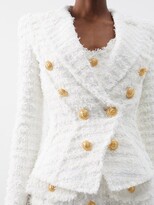 Thumbnail for your product : Balmain Buttoned Peplum Tweed Jacket