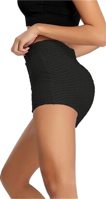 TAMALLU Womens Trousers Elastic Soft Shorts Breathable Comfortable Casual Yoga Sportswear(Black S)