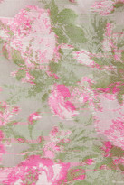 Thumbnail for your product : Matthew Williamson Floral Haze jacquard and silk-organza top
