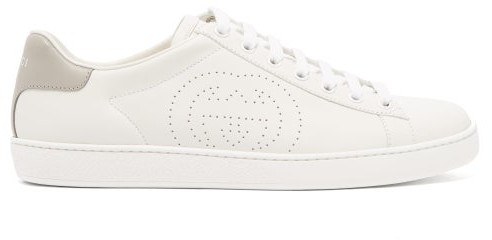 white womens leather trainers