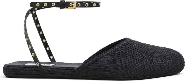 Alaïa Raffia and Leather Espadrilles