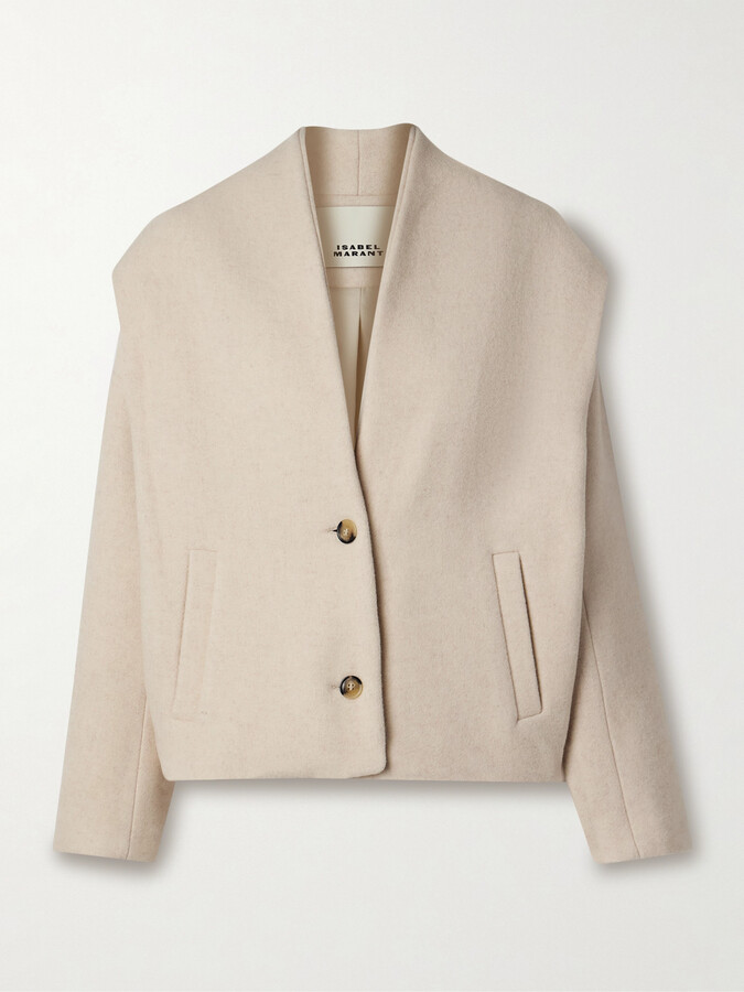 Isabel Marant Drogo Brushed Recycled Wool-blend Jacket - Neutrals