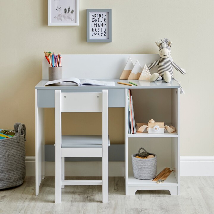 Dunelm Kid's Desk and Chair Set White ShopStyle