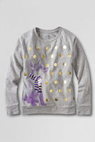 Thumbnail for your product : Lands' End Girls' Long Sleeve Embellished Holiday Crewneck Graphic T-shirt