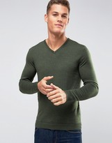 Thumbnail for your product : Selected Merino Wool V Neck Sweater
