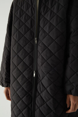 cos longline quilted coat