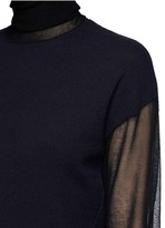 Thumbnail for your product : Nobrand Sheer sleeve turtleneck
