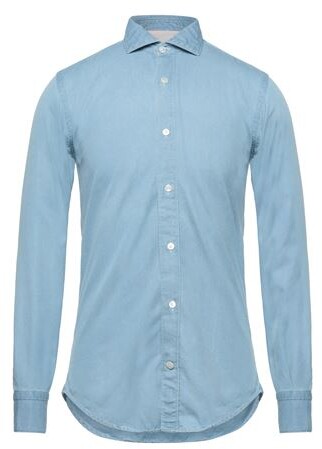 Save 29% Mens Shirts Eleventy Shirts White for Men Eleventy Dandy Button Up Shirt Denim in Blue 