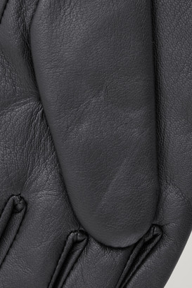 COS Gathered Cashmere-Leather Gloves