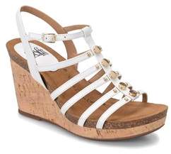 Sofft Womens Cassie Leather Open Toe Casual Platform Sandals.