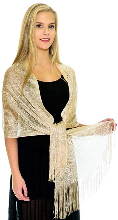 gold shawl for evening dress