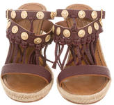 Thumbnail for your product : Valentino Embellished Espadrille Wedges