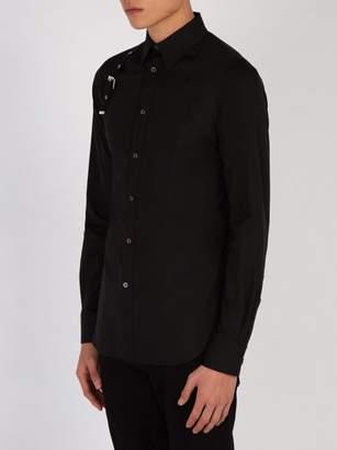 Alexander McQueen Harness Cotton Blend Shirt - Mens - Black