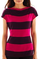 Thumbnail for your product : JCPenney Worthington® Striped Boatneck Knit Top - Petite