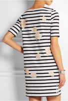 Thumbnail for your product : Band Of Outsiders Rose-print striped cotton mini dress