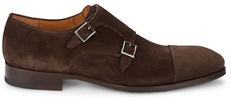 Magnanni Joaquin Brown Mens Monk Strap Shoes