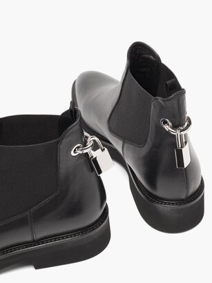 Christopher Kane Padlock Leather Chelsea Boots - Black