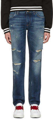 Dolce & Gabbana Blue Gold Fit Jeans