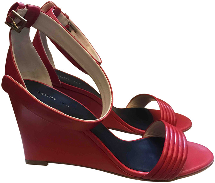 celine red sandals